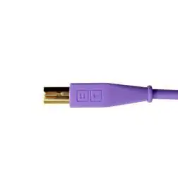 DJ TECHTOOLS DJTT USB Chroma Cable Purple 1,5m, conector plano