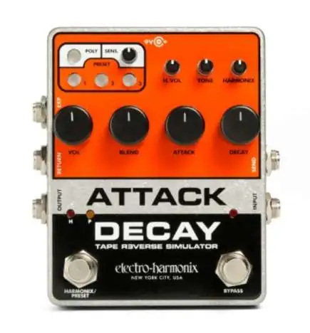 Electro Harmonix Attack Decay Tape Reverse Simulator