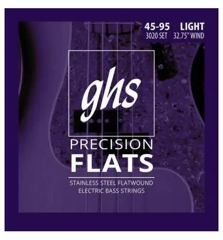GHS 4 String Bass Precision Flatwound Short Scale 45-60-75-95