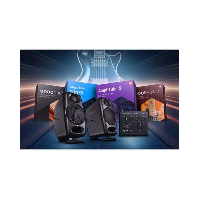 IK Multimedia Portable Guitar Studio Bundle iLoud micro,Axe I/Oone&Softw.