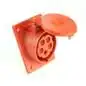 PCE Flanged Socket Sloping CEE 32A 5pin Turbo Twist, red PCE Flanged Socket Sloping CEE 32A 5pin Turbo Twist, red