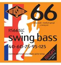 Rotosound Bass Strings,40-125,Steel 5 string set