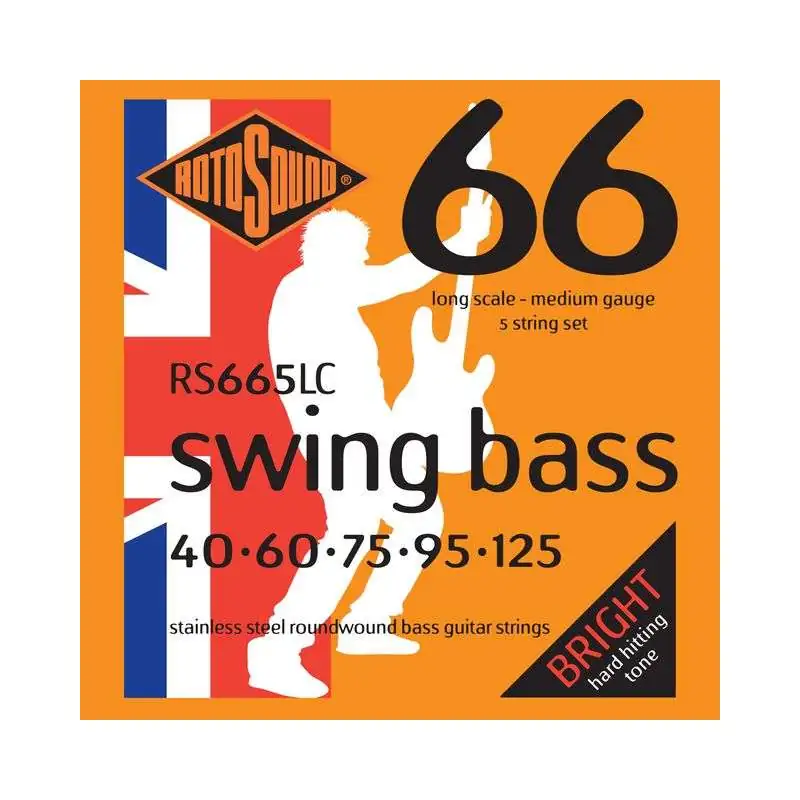 Rotosound Bass Strings,40-125,Steel 5 string set