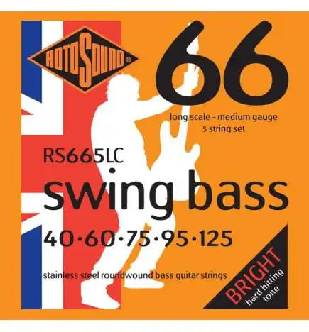 Rotosound Bass Strings,40-125,Steel 5 string set