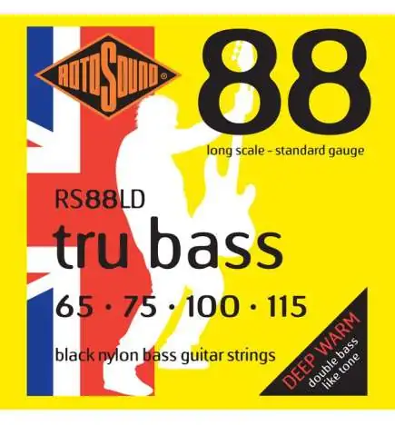 Rotosound Bass String Black Nylon 65-115 Flat Wound