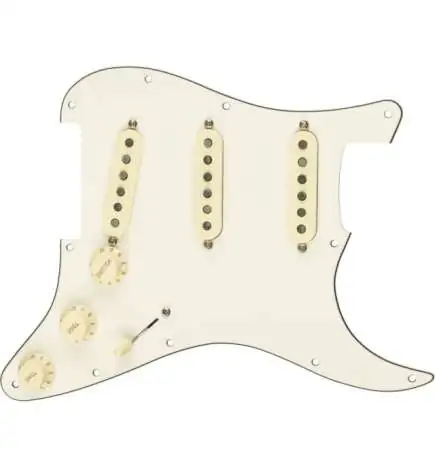 Fender Pre-Wired Strat Pickguard Custom 69 SSS (Parchment)