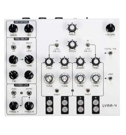 SOMA LABORATORY Lyra-4 White Synthesizer