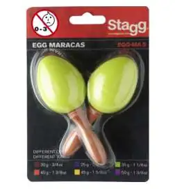 Stagg Maracas EGG-MA S, Green, Short Handled
