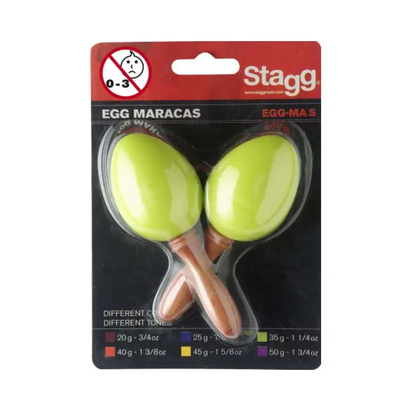 Stagg Maracas EGG-MA S, Verde, Short Handled