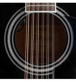Takamine EF381SC2 12-String Black Highgloss