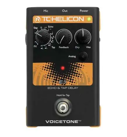 TC-Helicon VoiceTone E1 Echo Tap Delay Effecct