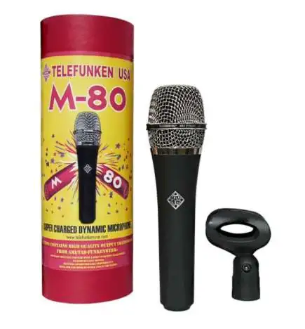 Telefunken M80 Dynamic Handheld Vocal Mic Black Microfono dinamico