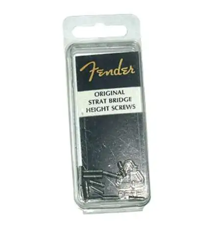Fender Strat Bridge Height Screws Vintage,Zollgewinde,chrom