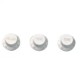 Fender Strat Knob Set White