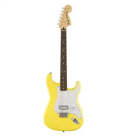 Fender Tom Delonge Strat RW Graffiti Yellow
