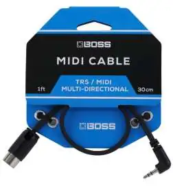 Boss BMIDI-1-35 MIDI Cable 300mm (Black)