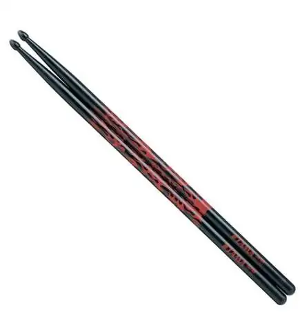Tama Rhythmic Fire Sticks O7A-F-BR, schwarz mit rotem Muster