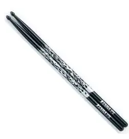 Tama Rhythmic Fire Sticks O7A-F-BS, schwarz mit silbernem Muster