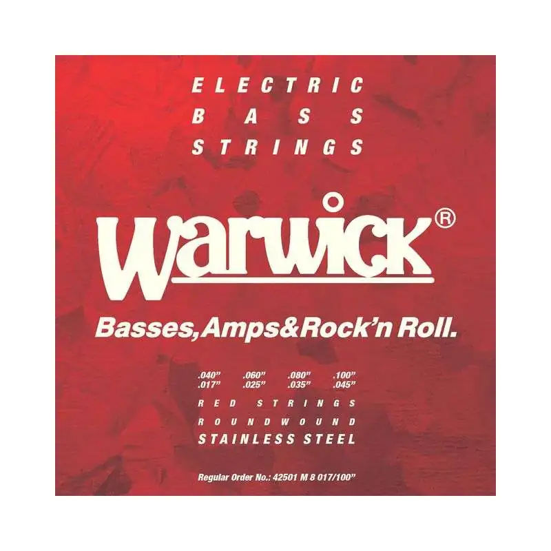 Warwick 42501 Red Electric 8-String Medium 017-100
