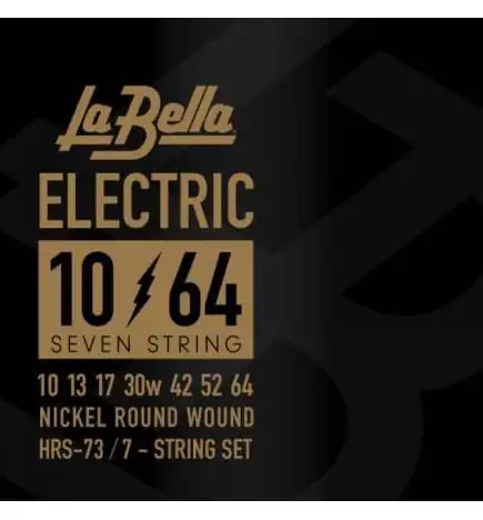 La Bella E-Git.snaren 010-064, nikkel Set HRS-73. 7-string