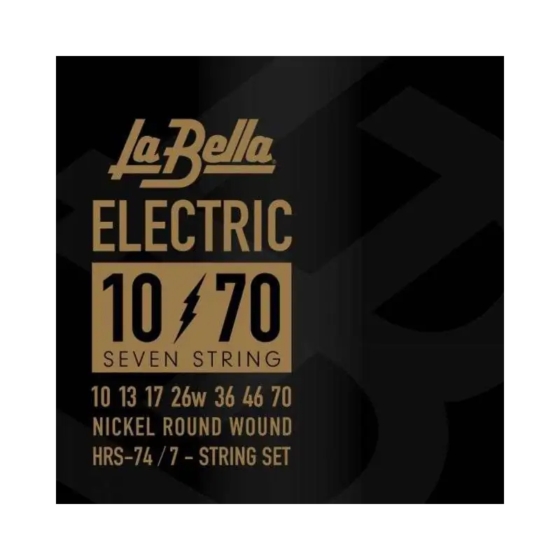 La Bella HRS-74 E-Guitar Strings 010-070 7-string, Nickel