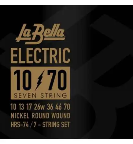 La Bella E-Git.snaren 010-070, nikkel Set HRS-74. 7-string