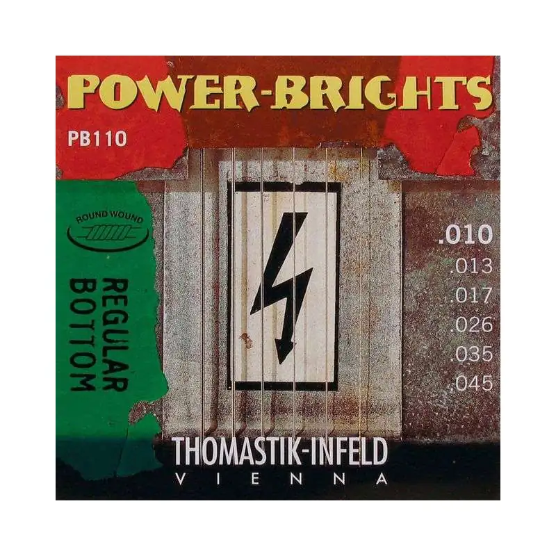 Thomastik PB110 E-Saiten 10-45 Power Brights medium light