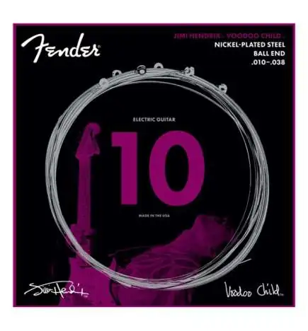 Fender Jimi Hendrix Voodoo Child NPS Ball End Strings 010-038