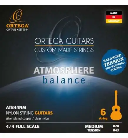 Ortega ATB44NM Nylon Strings Medium Tension