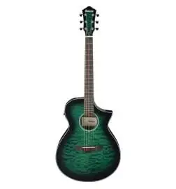 Ibanez AEWC16QA-TEH Transparent Emerald Burst