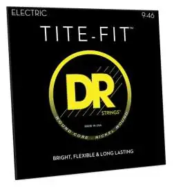 DR E-Guit. Strings 09-46 Tite Fit Nickel Plated Round Core