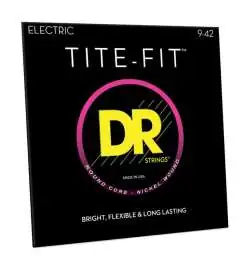 DR E-Guit.Strings 09-42 Tite Fit Nickel Plated Round Core