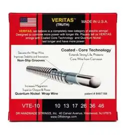 DR VTE-10 Veritas Electric Guitar Strings 10-46 Medium