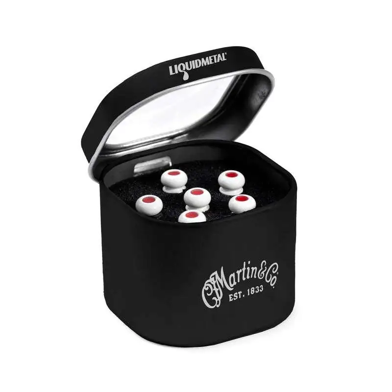 Martin Guitars Liquidmetal Bridge Pin Set Bone Martin Guitars Liquidmetal Bridge Pin Set Bone