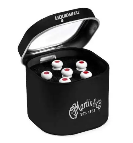 Martin Guitars Liquidmetal Bridge Pin Set Bone
